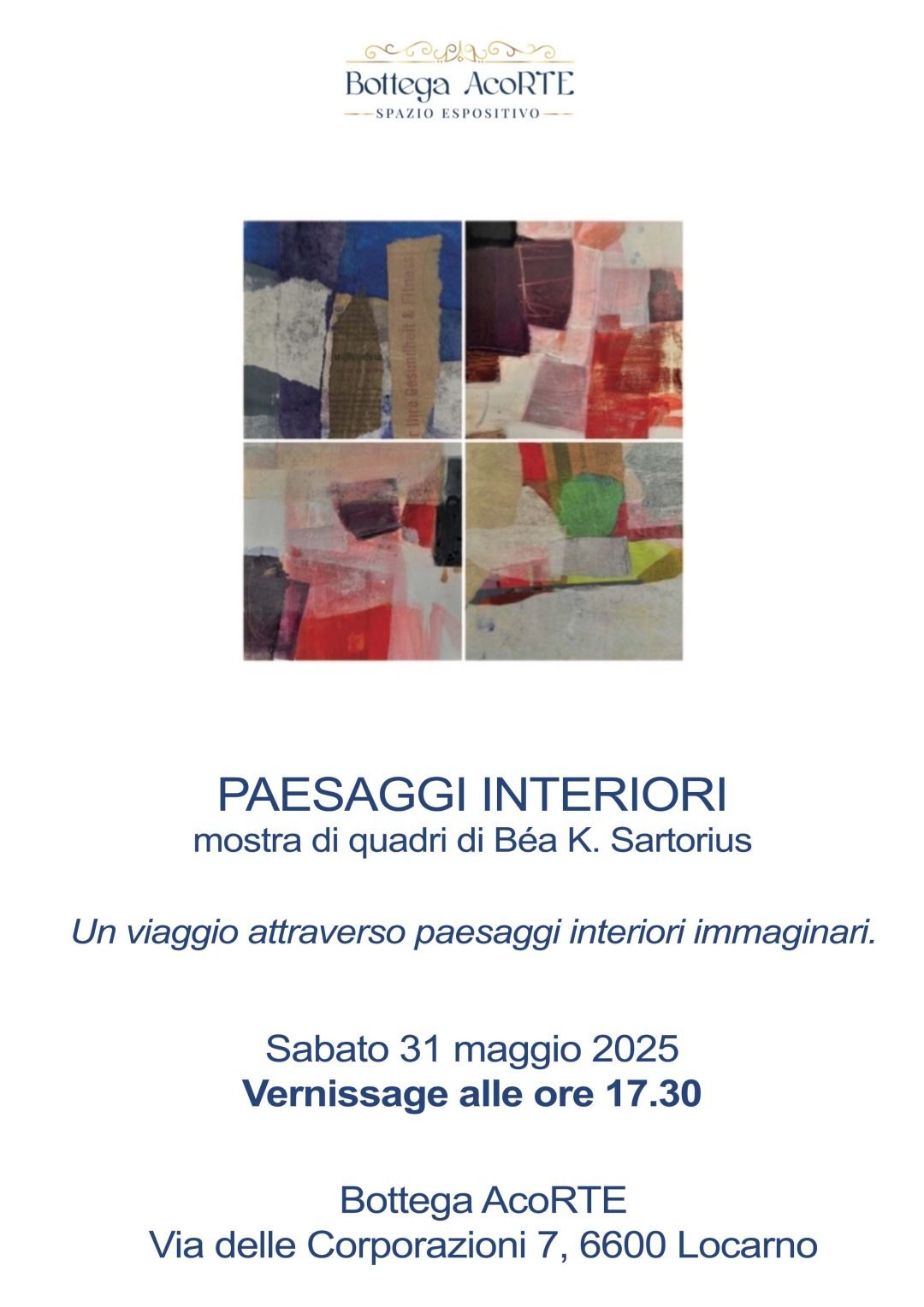 Paesaggi Interiori – Verinssage sabato 31 maggio 2025