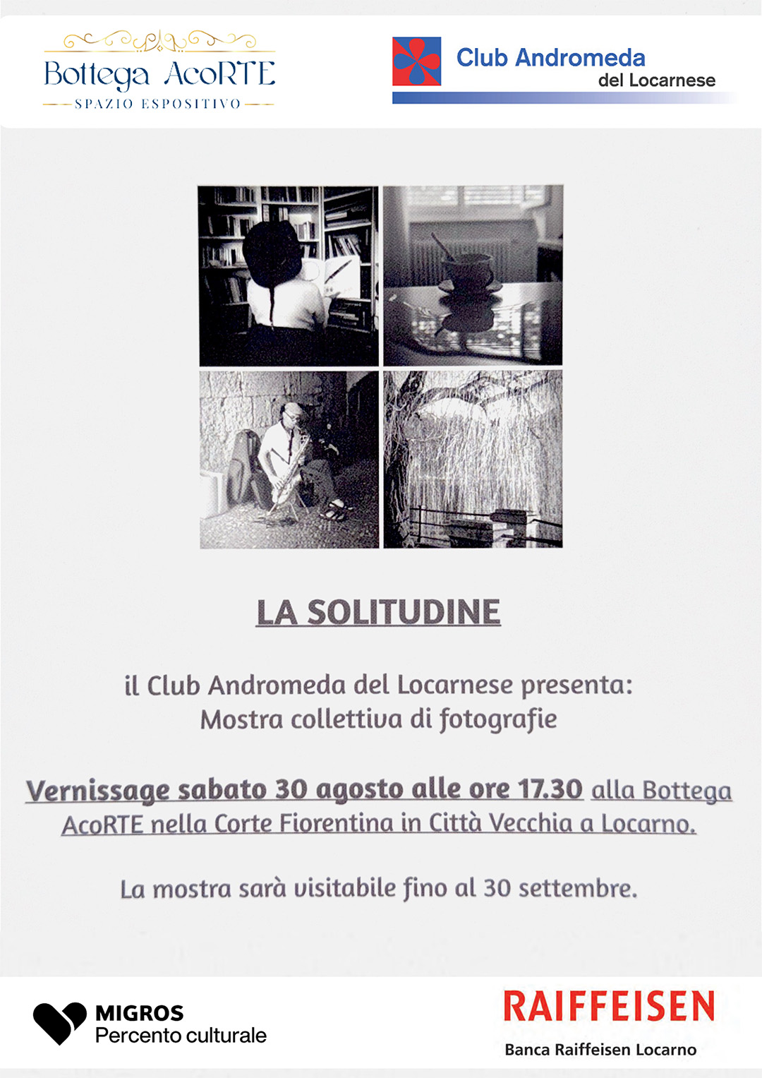 La Solitudine – Mostra collettiva di fotografie – Vernissage 30 agosto 2025