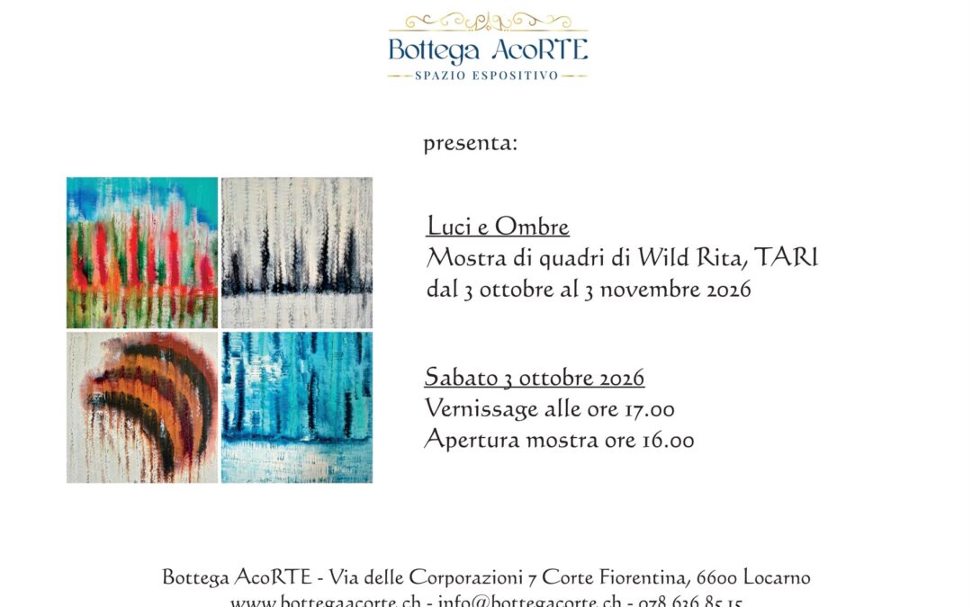 Luci e Ombre - Mostra di Wild Rita, in arte Tari - Locarno 2026